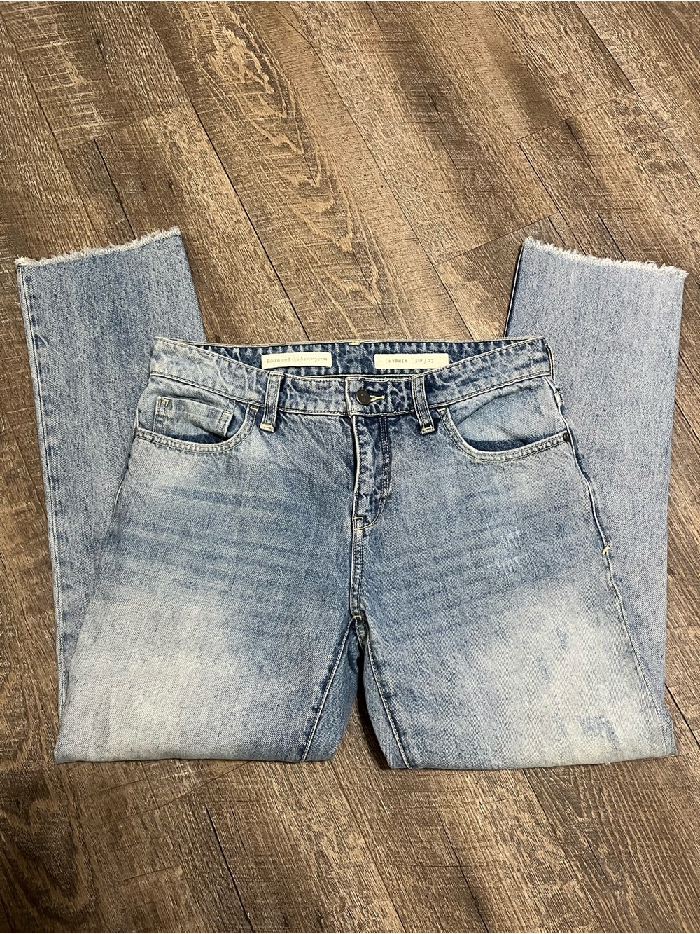 Pilcro and the Letterpress Faded Light Blue Cropped Ankle Jeans